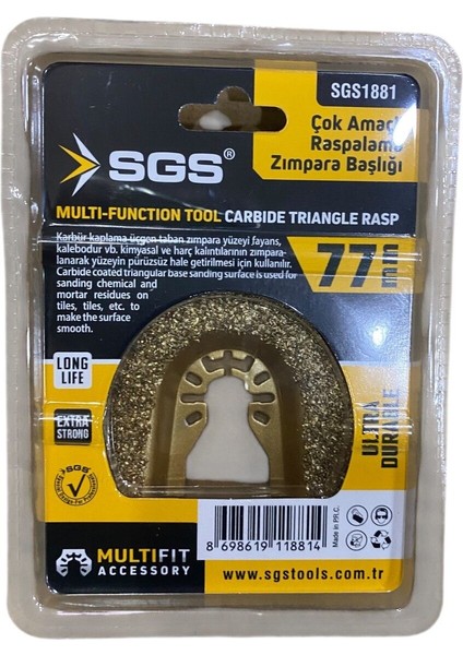 Sgs ve Raspalama Zımpara Başlığı Karbür 77MM