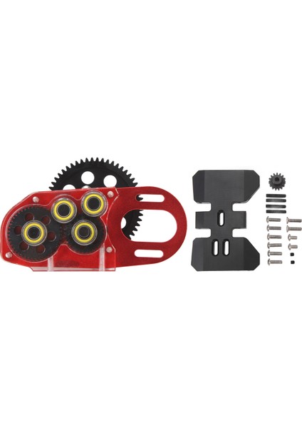 2 Düşük Şanzıman Motor Dişli Çift Hızlı Şanzıman Hafif Rc Araba Şanzıman SCX10 Iı Iıı Capra 1/10 Kırmızı (Yurt Dışından)