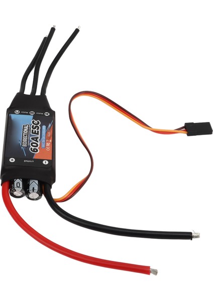 Siyah 60A Çift Yönlü Fırçasız ESC Hızlı Tepki Fırçasız Elektrikli Hız Kontrol RC Araba Tekne için (Yurt Dışından) modelleri