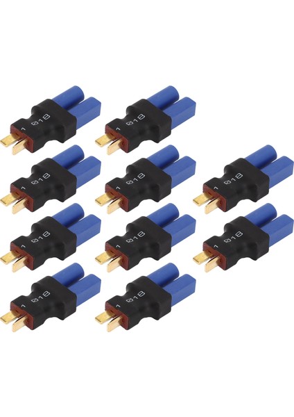 10 Adet Ec5 Dişi T Erkek Adaptör Mavi Siyah 10X20X47MM Ka Plastik Bakır Ec5 Konnektör Fişi Rc Tekne Için (Yurt Dışından) fırsatları