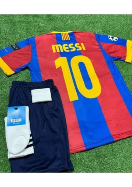 Lionel Messi Barcelona.1 Çocukalt-Üst Takım T-Shrt +Şort+Çorap+Bileklik