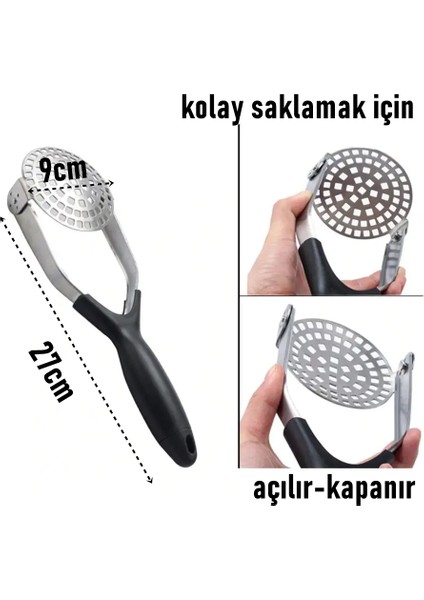 Patates Ezici 304 Paslanmaz Çelik Havuç Muz Avokado Ezici 721732 indirimleri