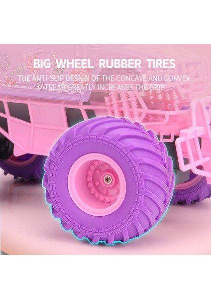 Uzaktan Kumanda Araba Kızlar Için 2.4 Ghz Pembe Mor Uzaktan Kumanda Kamyonet Şarj Edilebilir Off-Road Araba Oyuncak (Yurt Dışından)