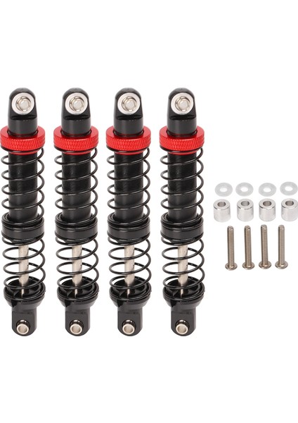 4 Adet Rc Amortisör Alüminyum Alaşımlı Ayarlanabilir Çift Bölümlü Çift Yaylı Rc Araba Amortisörü 1/10 Rc Paletli Araba Için 70MM/2.8IN (Yurt Dışından)