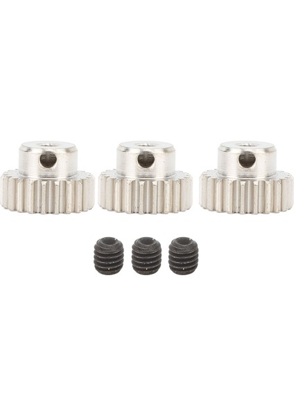 3 Adet Metal Motor Dişlileri Ayar Vidaları ile M0. 6 Modülü 3.175 mm Delik Çapı Pinyon Dişli Için 1/10 Rc Araba Kamyon 22T (Yurt Dışından)