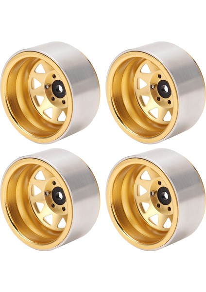 4 Adet Rc Araba Tekerlek Göbeği 1.9 In Damgalı Çelik Tabaka Üçgen 10 Delik 12MM Hex Sürücü Metal Altın Paletli Araba Tekerlek Jantları (Yurt Dışından) fırsatları