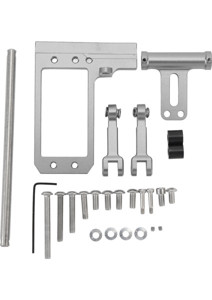 Servo Montaj Hidrolik Direksiyon Bağlantı Ti Renkli Alüminyum Alaşımlı Yüksek Mukavemetli Ayarlanabilir Servo Braketi Vp F10 1/10 Rc Araba (Yurt Dışından)