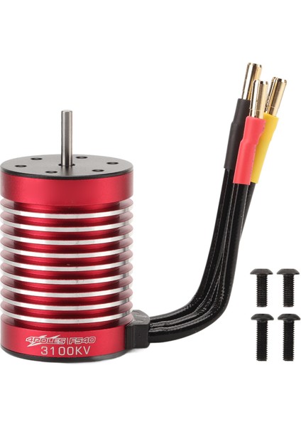 Rc Fırçasız Motor F540 3100KV 4 Kutuplu Sensörsüz Motor Sıcaklık Kontrol Portu ile Tüm 1/10 Fırçasız Araba (Yurt Dışından)