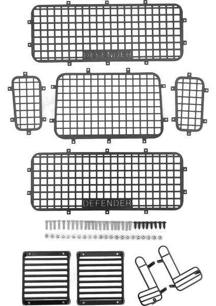 RC Metal pencere tel ağı Simülasyon Zarif Çizilmeyi Önlemek RC Defender pencere koruması Traxxas TRX4 RC Arabalar (Yurt Dışından)