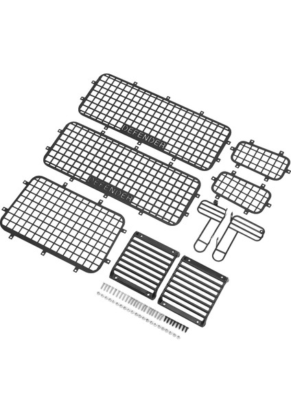 RC Metal pencere tel ağı Simülasyon Zarif Çizilmeyi Önlemek RC Defender pencere koruması Traxxas TRX4 RC Arabalar (Yurt Dışından) modelleri