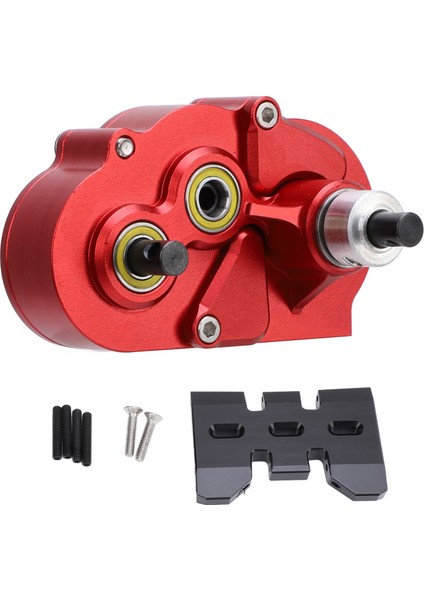 Rc Metal Şanzıman Kutusu Şanzıman Alüminyum Alaşımlı Sağ Ön Motor Şanzıman Için Alt Plaka ile SCX10 Iı Vs4 10 Dlux Rc Araba Yükseltme Parçaları (Yurt Dışından)