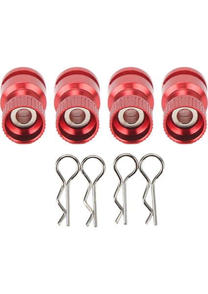 4 Adet Metal Rc Vücut Kabuk Montaj Sütun Delik Bulucu Manyetik Araba Kabuk Delik Bulucu Pc Pvc Kabuk Rc Araba Kırmızı (Yurt Dışından)