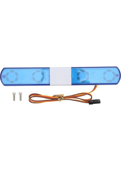 Rc Polis Işığı Ultra Parlak Simülasyon Model Araba LED Polis Flaş Işığı 145X22X12MM 1:8 1:10 Rc Model Araba Mavi (Yurt Dışından)