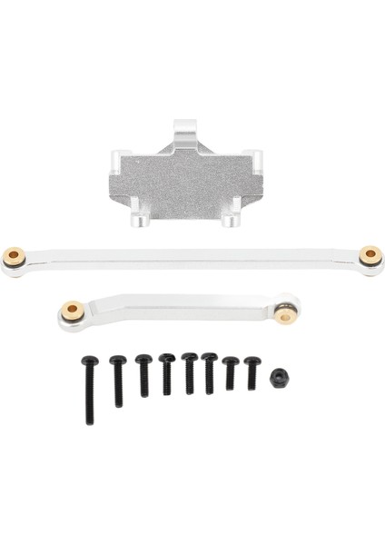 Servo Montaj Direksiyon Bağlantıları Seti Alüminyum Alaşım Rc Araba Direksiyon Servo Montaj Için Parçaları Yükseltme Hobbyplus 1/18 4WD CP18P Gümüş (Yurt Dışından)