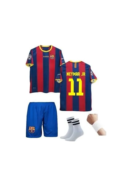 Neymar Jr Barcelona.1 Çocuk Futbol Alt-Üst Takım T-Shrt +Şort+Çorap+Bileklik