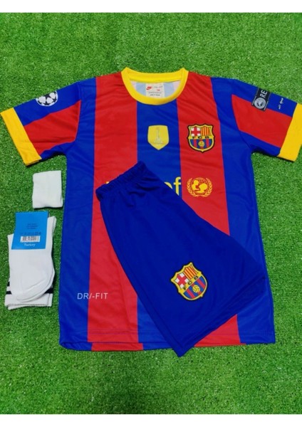 Neymar Jr Barcelona.1 Çocuk Futbol Alt-Üst Takım T-Shrt +Şort+Çorap+Bileklik