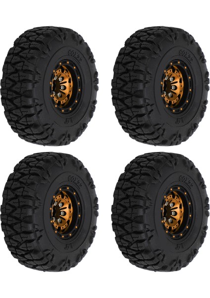 4 Adet 1.0 In Küçük Rc Tekerlekler Lastikler Alüminyum Alaşım Uyumlu Rc Tırmanma Araba Tekerlekleri Lastik 1/18 1/24 SCX24 Altın (Yurt Dışından) indirimleri