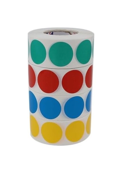 Etiketler , Hazır Al Hızlı Al Pp Opak Daire Işaretleme Etiketi Rulo Etiket, 30MM x 30MM Çap 1000 Adet, Yuvarlak Renkli Zemin Baskılı Kontrol Etiketi, Endüstriyel ve Masaüstü Barkod Yazıcılar ile Uyumludur. (Kırmızı) fiyatları