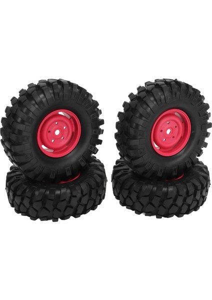 4 Adet Rc Off Road Araç Lastikleri 1.9 Inç Evrensel Ka Rc Tekerlekler ve Lastikler Rc Off Road Araç Tırmanma Araba Kırmızı (Yurt Dışından)