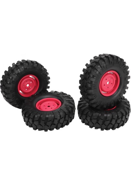 4 Adet Rc Off Road Araç Lastikleri 1.9 Inç Evrensel Ka Rc Tekerlekler ve Lastikler Rc Off Road Araç Tırmanma Araba Kırmızı (Yurt Dışından)