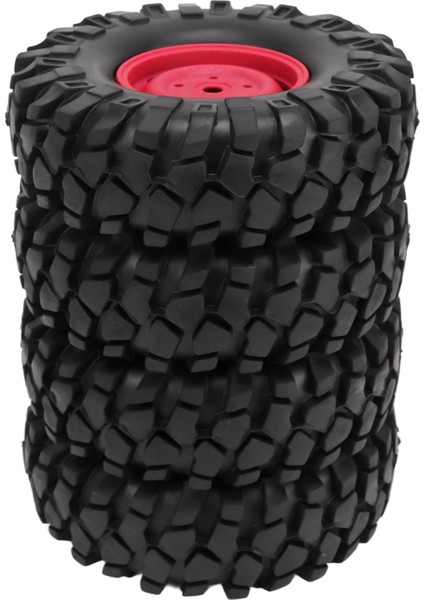 4 Adet Rc Off Road Araç Lastikleri 1.9 Inç Evrensel Ka Rc Tekerlekler ve Lastikler Rc Off Road Araç Tırmanma Araba Kırmızı (Yurt Dışından)