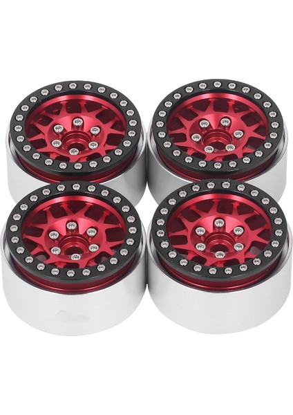 4 Adet 1.9 Inç Rc Beadlock Jantlar Alüminyum Alaşım Jant Hub Eksenel SCX10 90046 Axı 03007 1/10 Rc Paletli Kırmızı (Yurt Dışından) fiyatları