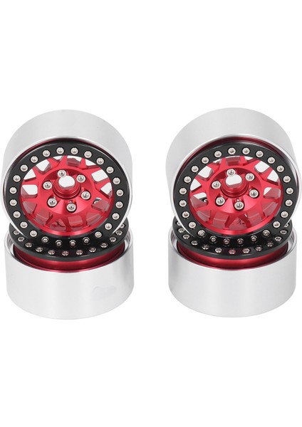 4 Adet 1.9 Inç Rc Beadlock Jantlar Alüminyum Alaşım Jant Hub Eksenel SCX10 90046 Axı 03007 1/10 Rc Paletli Kırmızı (Yurt Dışından) modelleri