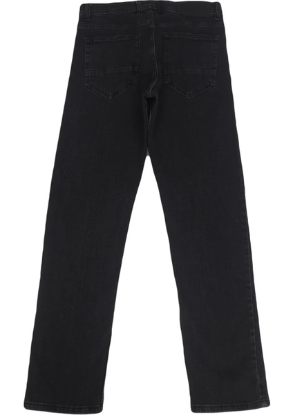 Hacker Fistan Store Erkek Füme Yüksek Bel Rahat Kesim Boru Paça Büyük Beden Jean Pantolon fırsatları