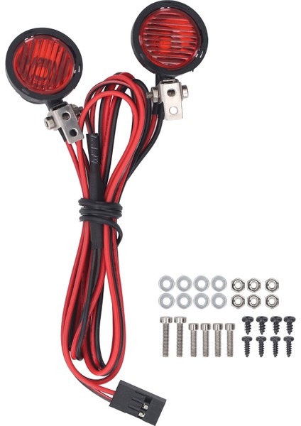 Rc Araba Ön Spot Eksenel SCX10 90046 Redcat 2 Leds Yüksek Parlaklık Rc Far 1: 10 Rc Paletli Kırmızı Işık (Yurt Dışından)