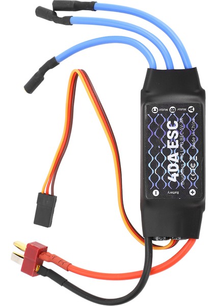 Fırçasız Esc 40A Siyah Güvenlik Güç Düşük Voltaj Koruması T Fiş Erkek Fırçasız Esc Sabit Kanatlı Uçak (Yurt Dışından)
