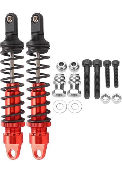 2 Adet 173MM Rc Alüminyum Amortisör Damperi Için Hsp 94050 1/5 Rc Benzinli Offroad Arabalar(Kırmızı ) (Yurt Dışından)