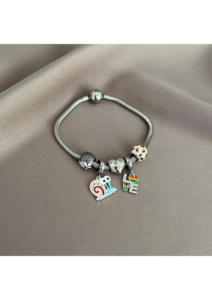 Yazılı Love Charm'lı Bileklik