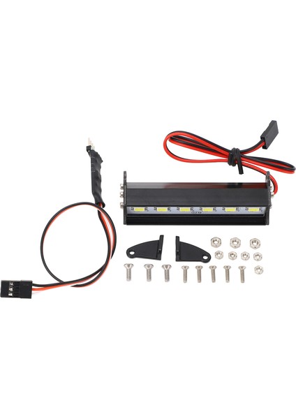 Rc LED Işık Çubuğu Kiti 70MM Alüminyum Alaşım 6leds Beyaz Işık Rc Araba Tavan Lambası Için Redcat Için SCX10 Aydınlatma Aksesuarları (Yurt Dışından)