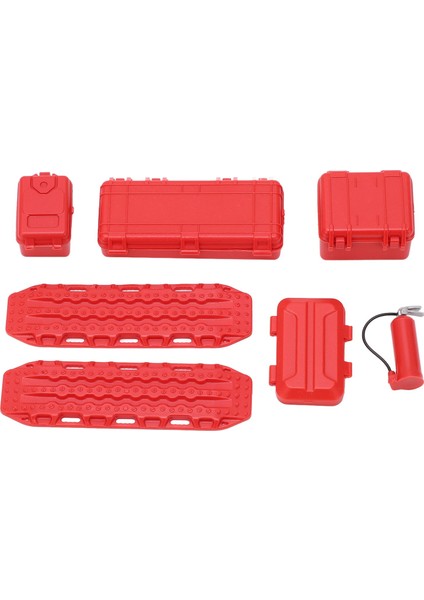 Rc Araba Simülasyon Dekorasyon Seti Simülasyon Valiz Araç Yangın Söndürücü Kaçış Tahtası Seti 1/18 1/24 Rc Arabalar Için Kırmızı (Yurt Dışından)