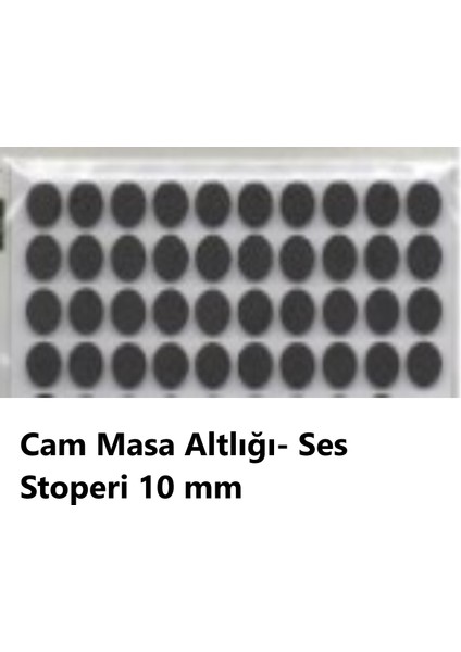 Zemin Koruyucu, Mobilya Keçesi 8'li Set, Siyah (189 Parça) Masa Sandalye, Keçesi