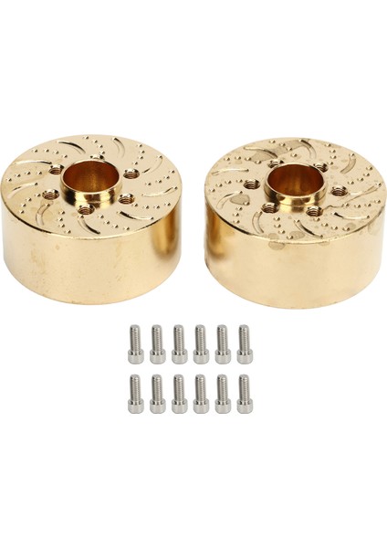 2 Adet Pirinç Tekerlek Ağırlıkları 1.9 2.2 In Rc Paletli Araba Hex Hub Adaptörü Modeli Yükseltme Parçaları 18.5 mm (Yurt Dışından)