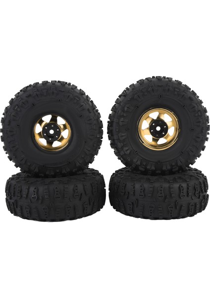 4 Adet Rc Paletli Lastik Seti 1.9 Inç Ka Evrensel Rc Lastik Metal Derin Oluk Altıgen Tekerlek Göbeği Jantlar Redcat Eksenel SCX10 Altın (Yurt Dışından) fiyatları