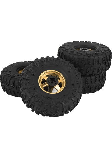4 Adet Rc Paletli Lastik Seti 1.9 Inç Ka Evrensel Rc Lastik Metal Derin Oluk Altıgen Tekerlek Göbeği Jantlar Redcat Eksenel SCX10 Altın (Yurt Dışından) modelleri
