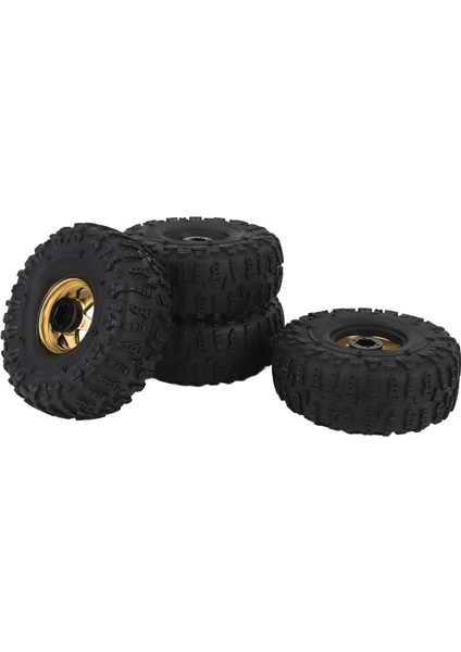 4 Adet Rc Paletli Lastik Seti 1.9 Inç Ka Evrensel Rc Lastik Metal Derin Oluk Altıgen Tekerlek Göbeği Jantlar Redcat Eksenel SCX10 Altın (Yurt Dışından) fırsatları