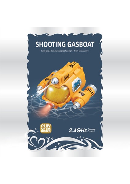Uzaktan Kumandalı Motorlu Tekne Uzaktan Kumandalı Savaş Zeplin Uzaktan Kumandalı Tekne 2.4 Ghz Uzaktan Kumandalı Su ları Su Geçirmez Su Püskürtme Fonksiyonu/ışıklı Tek Tıklamayla Demo (Yurt Dışından) indirimleri