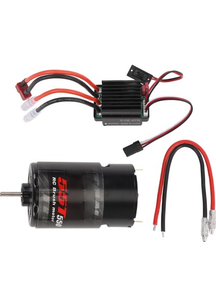 Rc Araba 550 Fırçalı Motor Esc ile Bakır Demir Fırçalı Motor Için Yedek Hpı Wltoys Kyosho 1/10 Rc Off Road Araba 55T (Yurt Dışından)