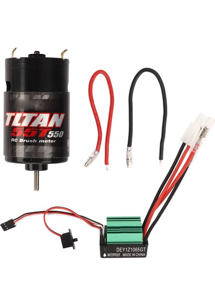 Rc Araba Fırçalı Motor Esc 550 Fırçalı Motor Su Geçirmez 65A Fırçalı Esc Rc Araba Tekne Için 55T (Yurt Dışından)