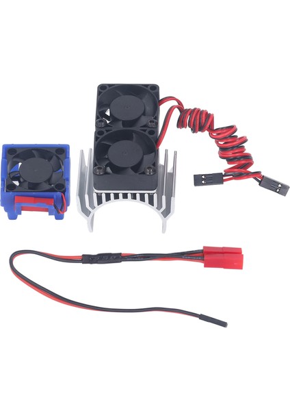 Dc 5V Rc Isı Emici Yüksek Hızlı Fan Motoru Radyatör Fanı Seti Traxxas Slash 4×4 Için Vxl 1/10 Rc Araba Gümüş (Yurt Dışından)
