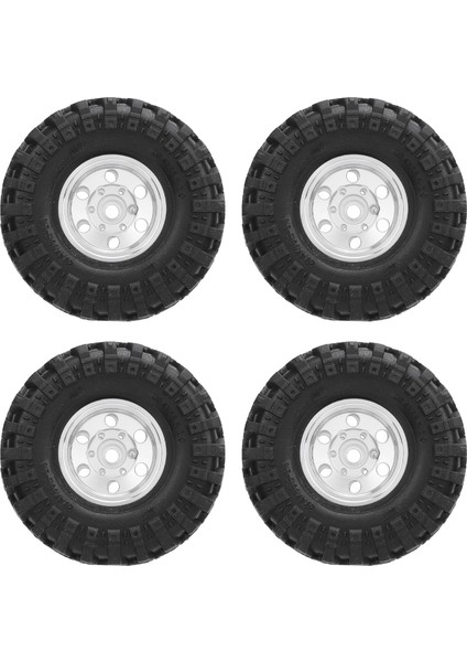 1.0 Beadlock Jant Lastikler 6 Delik Alüminyum Alaşım Rc Beadlock Tekerlek Göbeği 1/24 Rc Paletli Araba Gümüş (Yurt Dışından) fırsatları