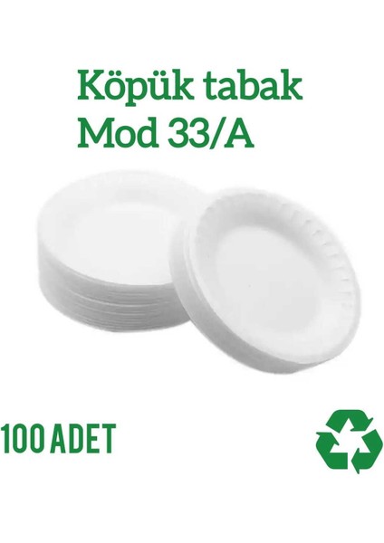 Köpük Tabak 100 Adet Küçük Boy