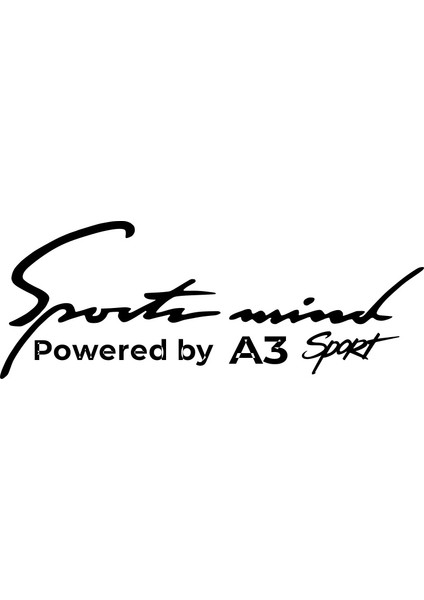 Sports Mind Audi A3 Sports Sticker 17X17 cm Siyah