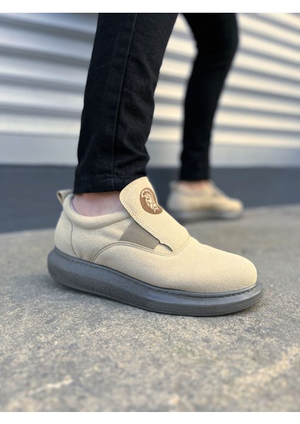 JY161 Hippo Bağcıksız Süet Erkek Günlük Sneaker Ayakkabı Sgt - Bej