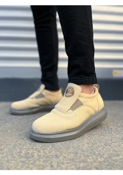 JY161 Hippo Bağcıksız Süet Erkek Günlük Sneaker Ayakkabı Sgt - Bej