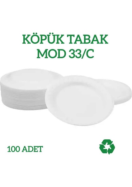 Köpük Tabak Büyük Boy 100 Adet