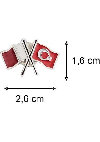 Katar ve Türkiye Bayrak Metal Yaka Rozeti 1 Adet fiyatları